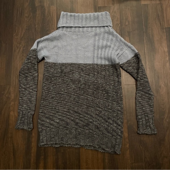 Scanlan Theodore Thick Knit Blue Grey Turtleneck Sweater M / L - Picture 4 of 6